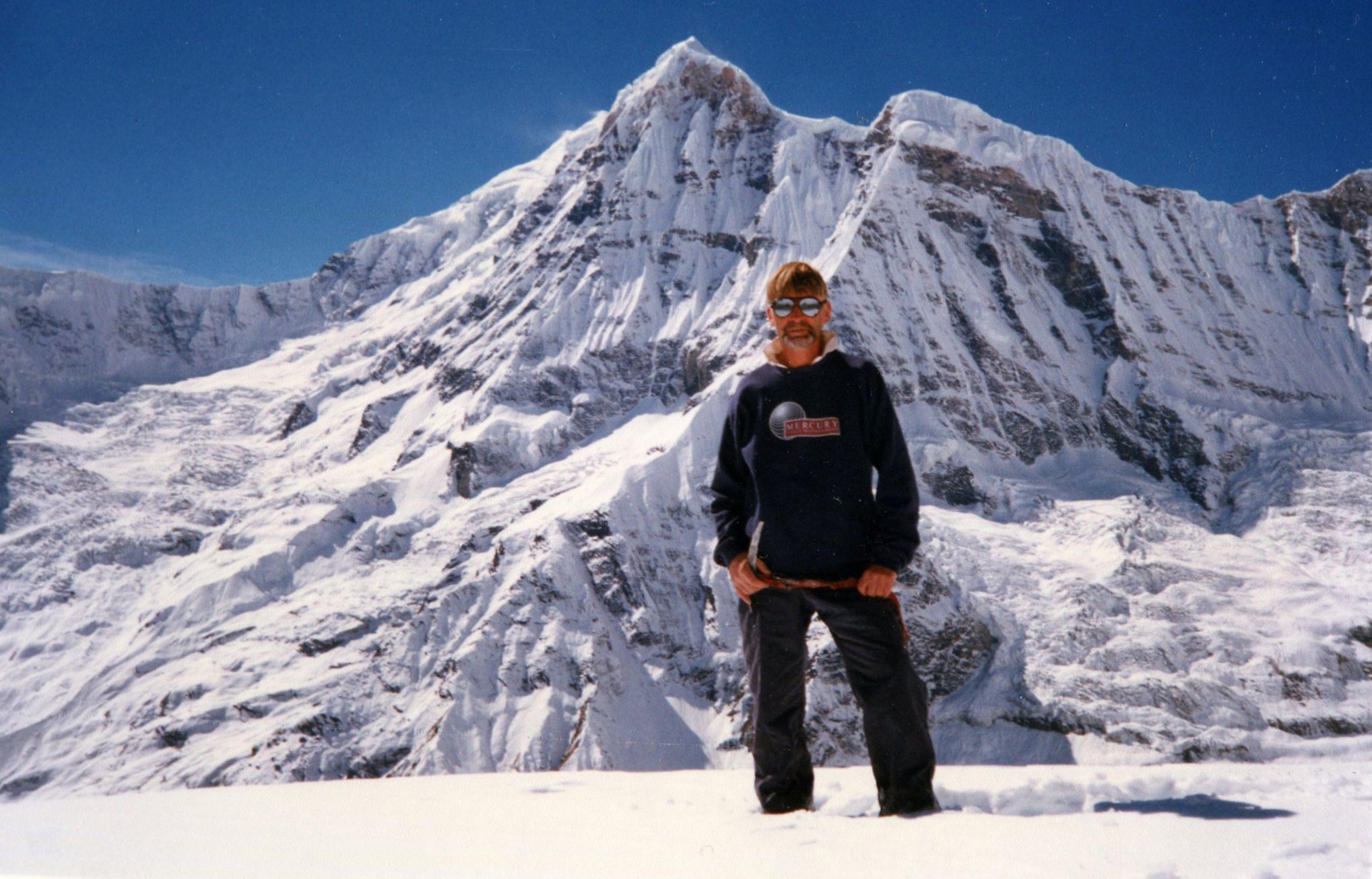 Annapurna South Peak from Rakshi Peak