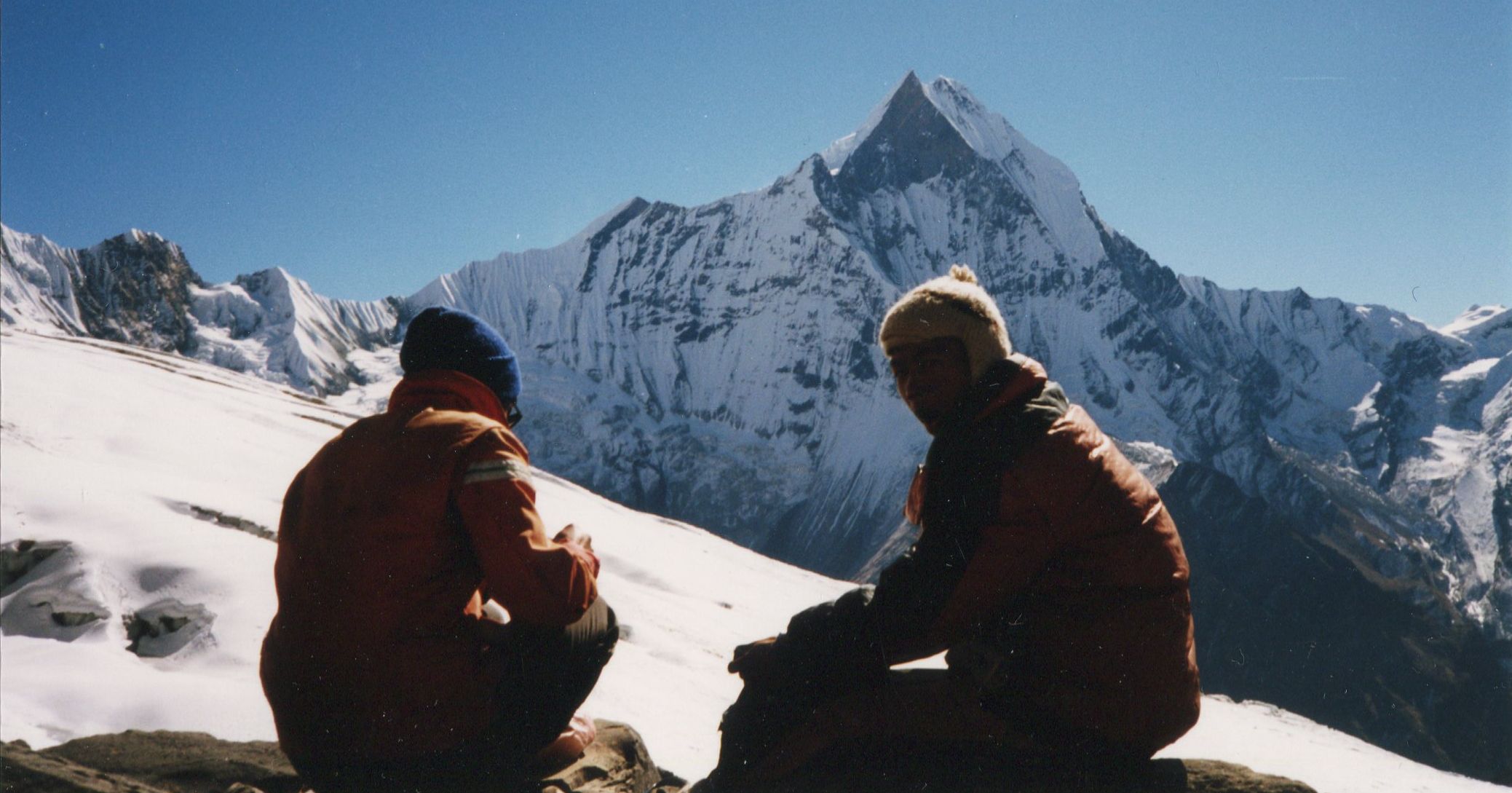 Macchapucchre on ascent to Rakshi Peak