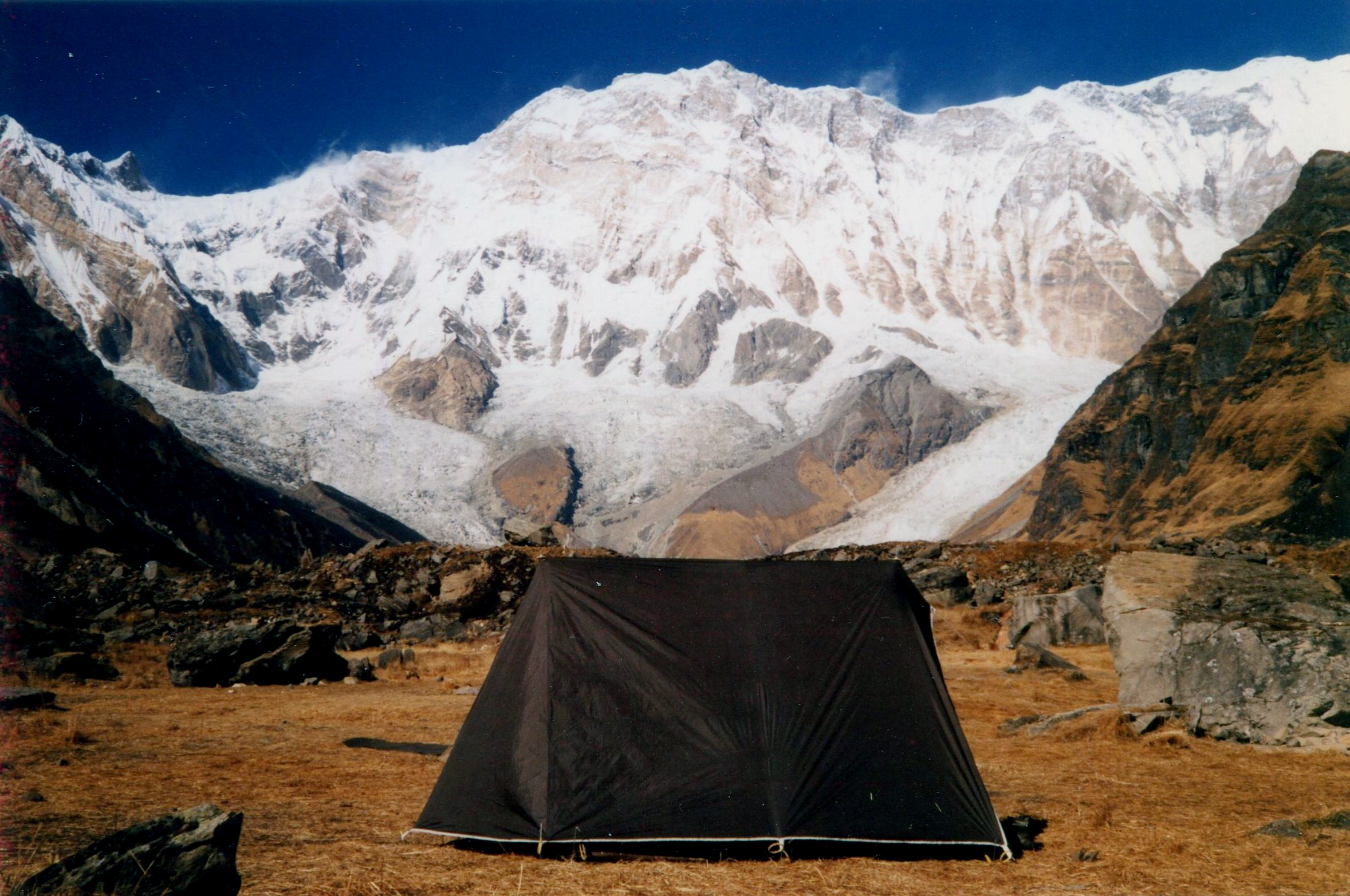 Base Camp in the Sanctuary beneath Mount Annapurna I