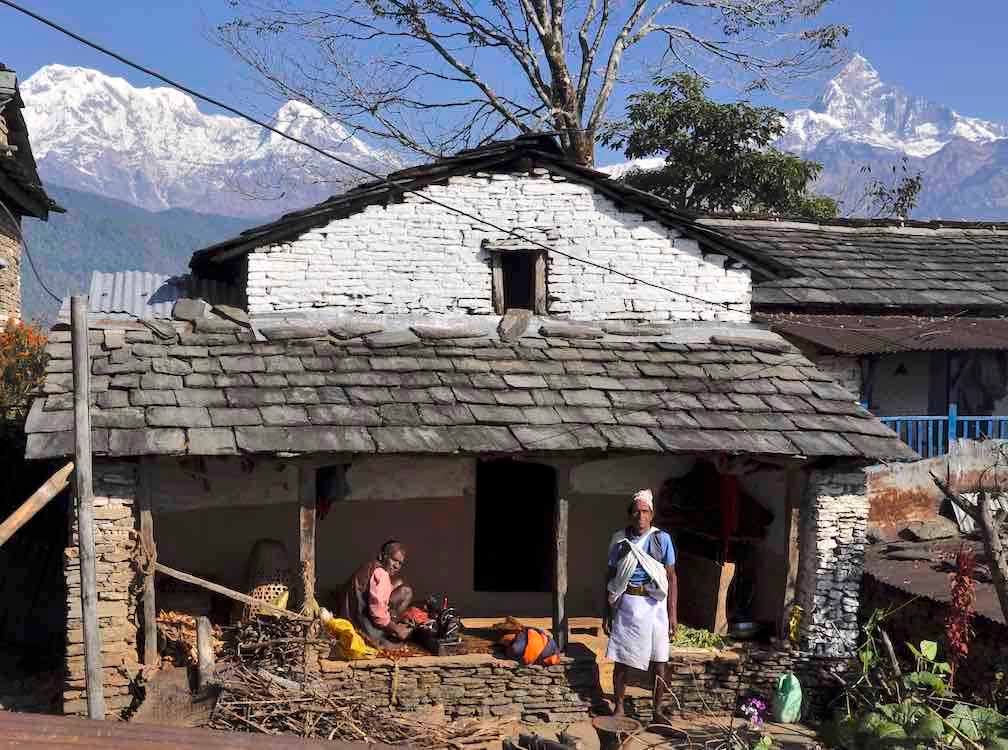 Annapurna South Peak, Hiunchuli and Macchapucchre ( The Fishtail Mountain )