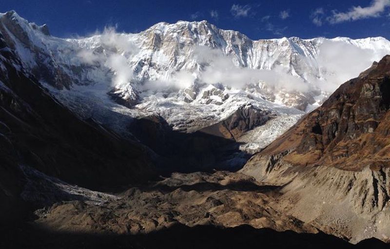 Mount Annapurna I above Annapurna Sanctuary