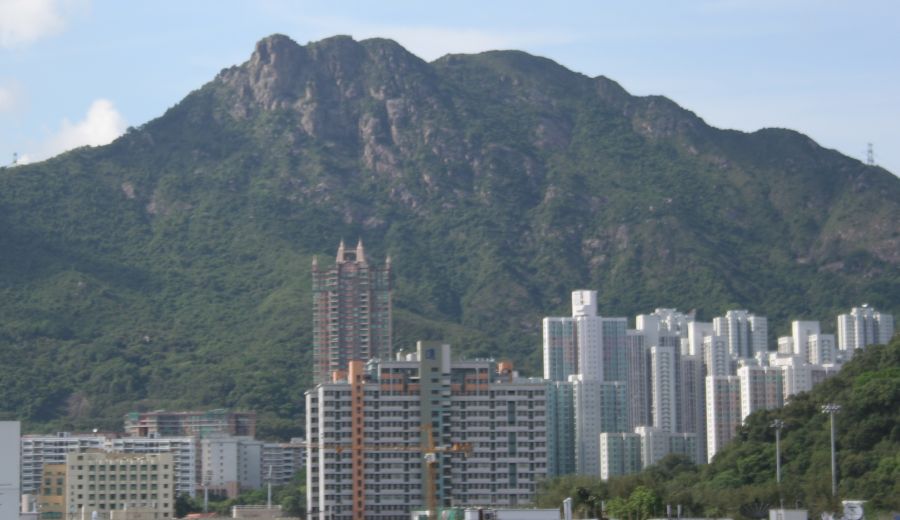 Lion Rock above Hong Kong