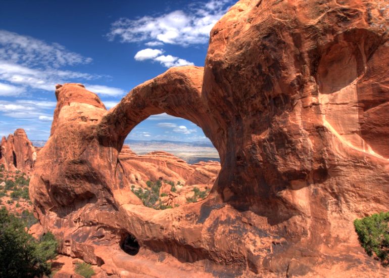 Double O Arch in Arches National Park