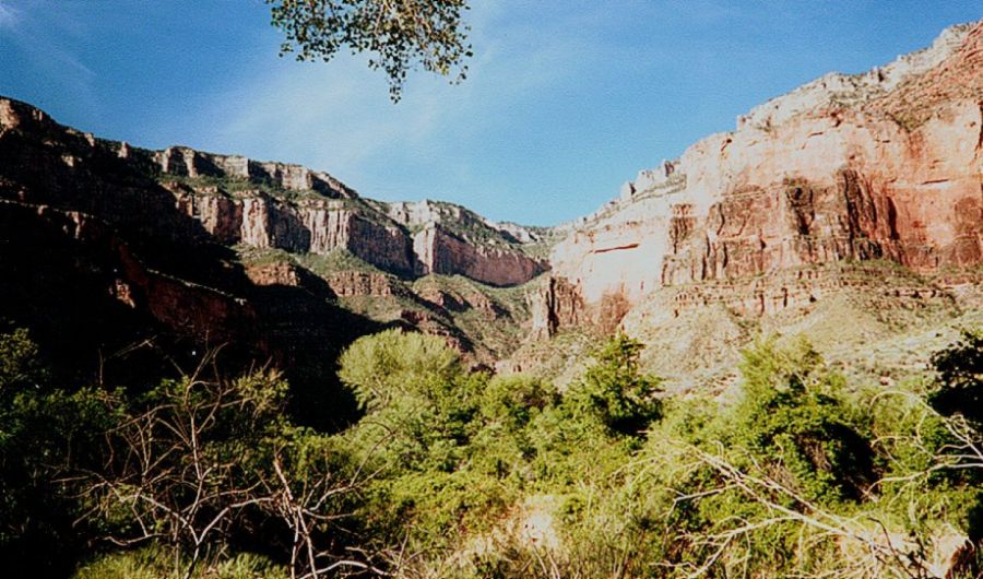 Bright Angel Trail from the South Rim of the Grand Canyon