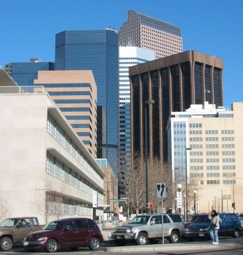 Skyscrapers in Denver, the Mile High City in Colorado, USA