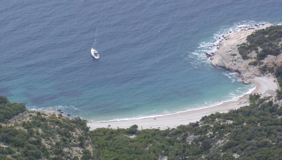 Beach on Cres Island in the Kvarner Gulf