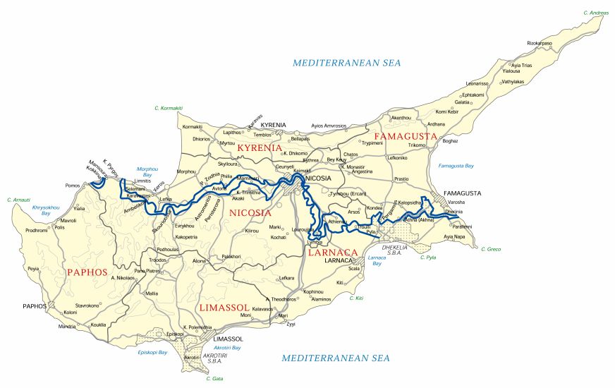 Map of Cyprus