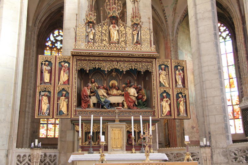 Interior of St. Barbara Church in Khutna Hora in the Czech Republic