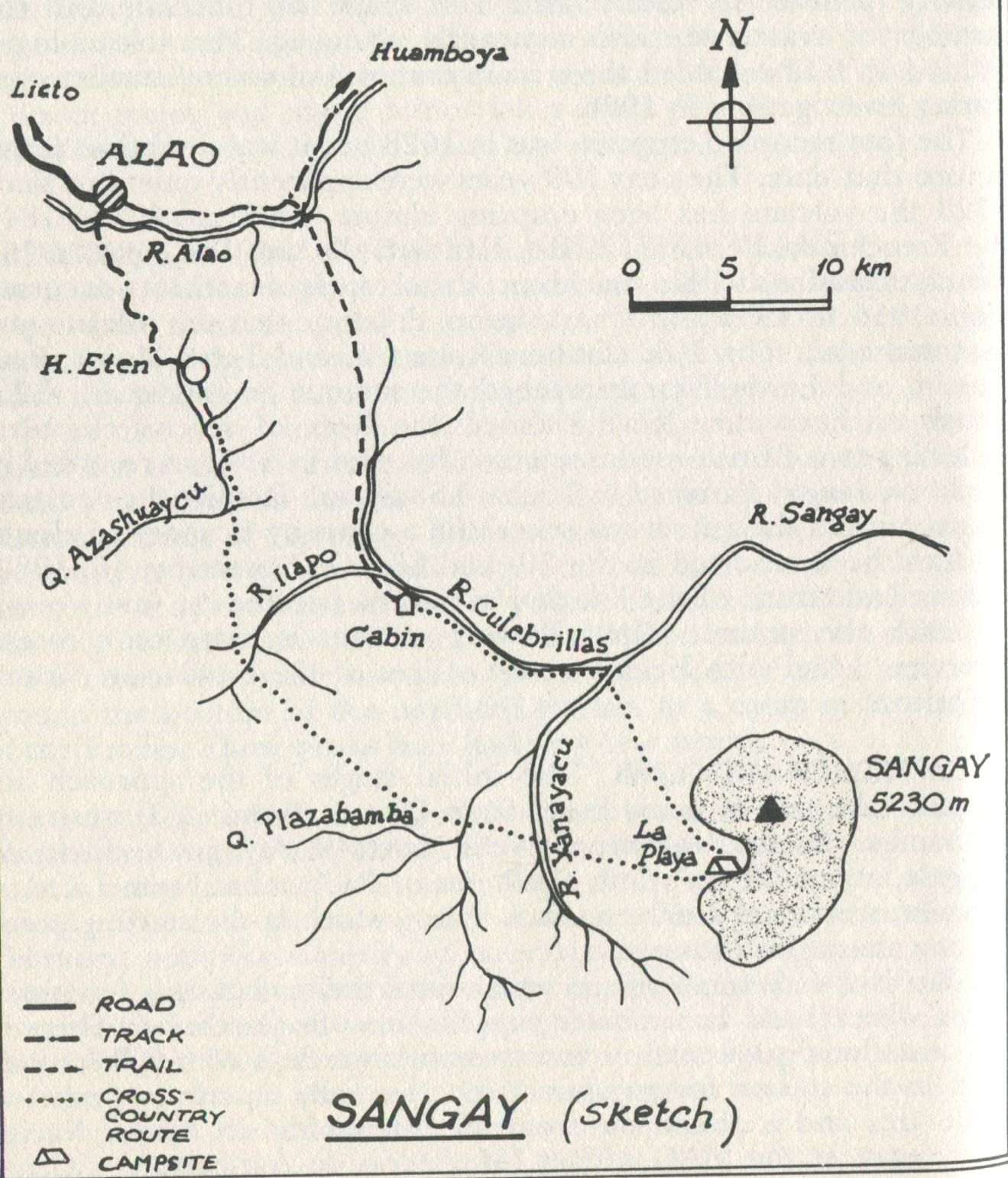 Map of Sangay