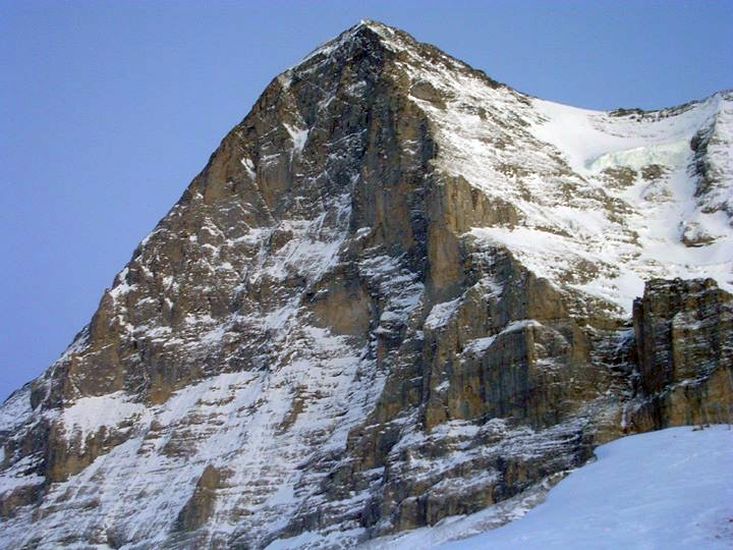 Eiger North Face and West Flank normal route of ascent