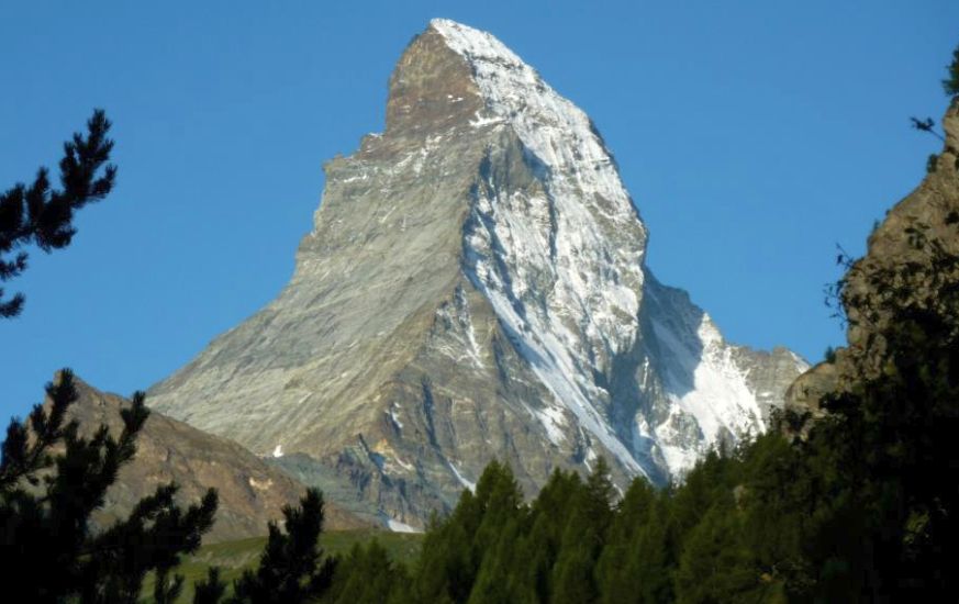 The Matterhorn above Zermatt in the Valais Region of the Swiss Alps