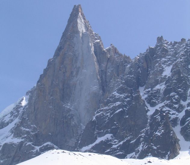 The Aiguille du Dru in the Mont Blanc Massif