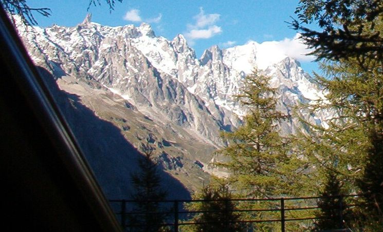 Val Veny beneath Monte Bianco ( Mont Blanc ) in NW Italy