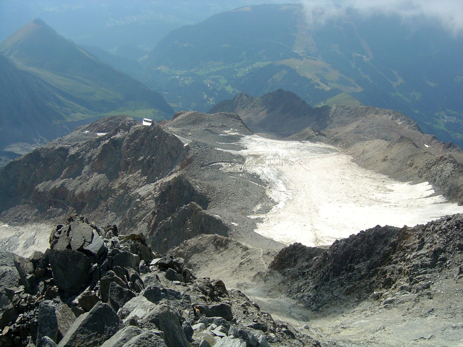 Mont Blanc from the Grande Couloir on normal route of ascent