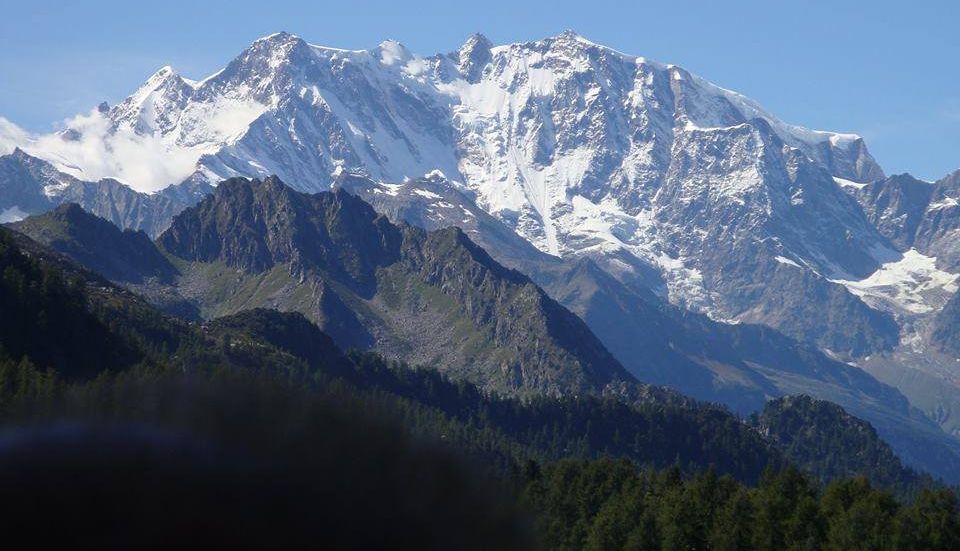 Monte Rosa above Val Anzasca in Northern Italy