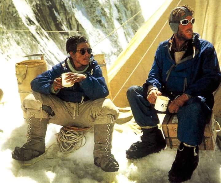 Hillary and Tenzing on Mount Everest