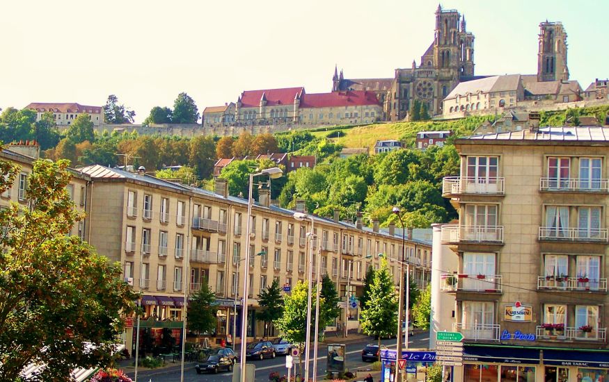 The cathedral above Laon in France