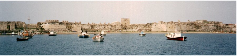 Waterfront at Methoni in the Peloponnese of Greece