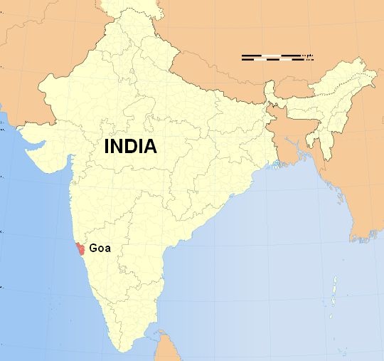 Location Map of Goa
