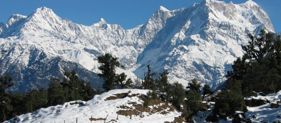Choukhamba in the Garwal Himalaya of India