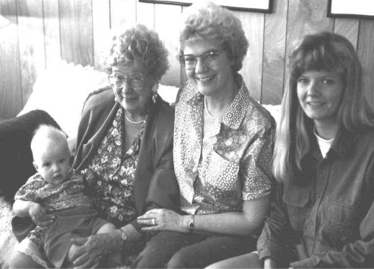 Jenna Lyn Fiala, Peggy Ingram, Sheila (ne Mckenzie) Blake, Tracy ( ne Blake ) Fiala - Four Generations