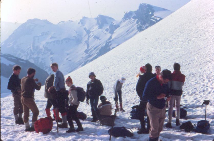 24th Glasgow ( Bearsden ) Scout Group on ascent of the Wildstrubel in the Bernese Oberlands Region of the Swiss Alps