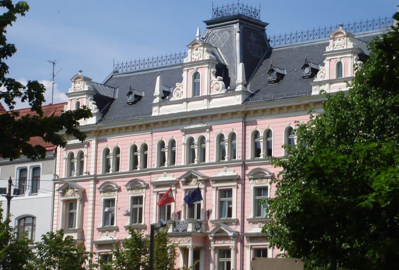 Art Nouveau Building in Riga - capital city of Latvia in the Baltics region of North East Europe