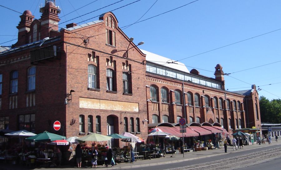 Agenskalns Market Building on the West Side of the Daugava River