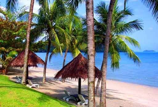 Sea front on Pulau Langkawi in West Malaysia