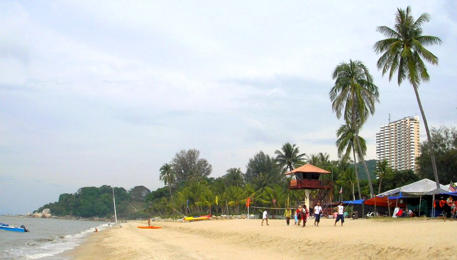 Beach at Batu Ferringhi on Pulau Penang