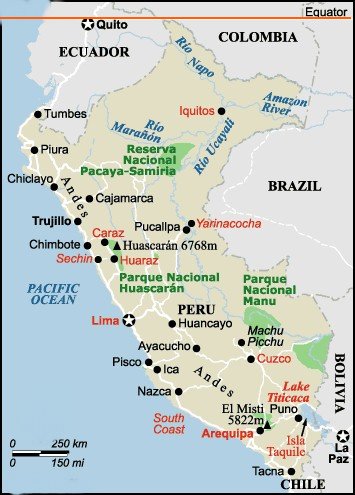 Map of Peru