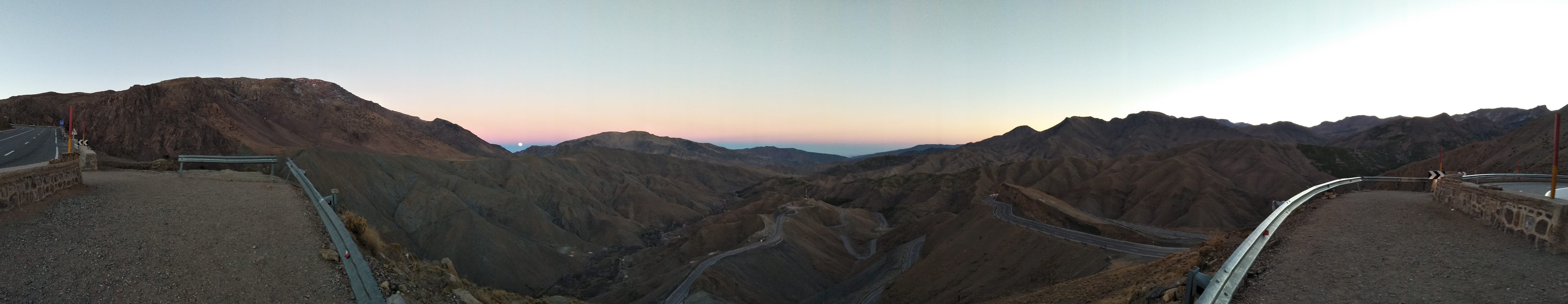 Tizi n Tichka across the High Atlas in Morocco