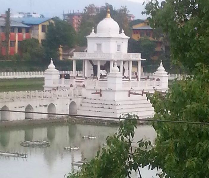 Temple in Rani Pokhari in Kathmandu