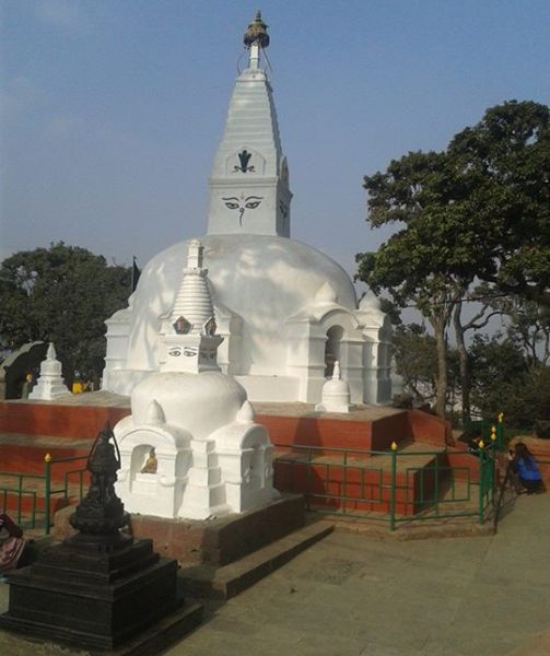 Chorten ( Buddhist shrines ) at Jhamchen Lhakhang Monastery  in Kathmandu