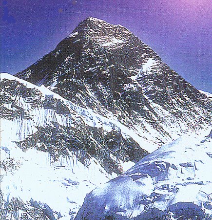 Summit pyramid of Mount Everest