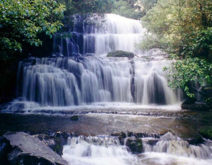 Purakaunui Falls in SE of the South Island of New Zealand