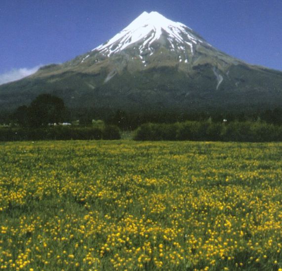 Mt. Egmont ( Taranaki ) in the North Island of New Zealand