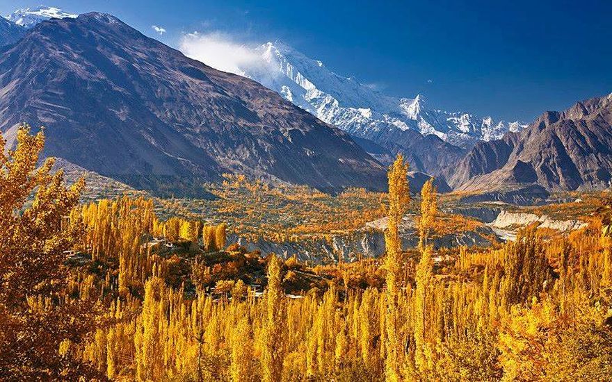 Hunza Valley in the Karakorum Mountains of Pakistan