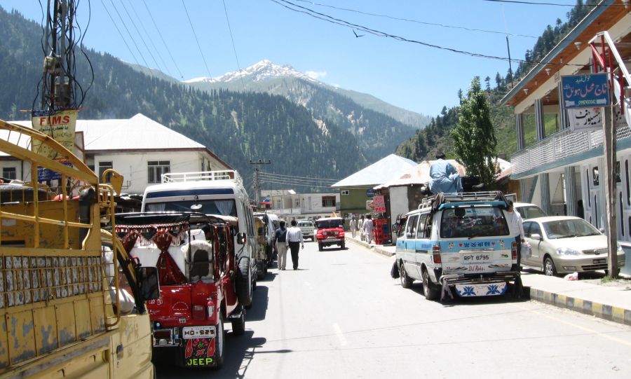 Naran Town in the Kaghan Valley in the Pakistan Karakoram