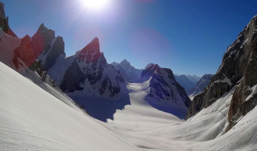 Peaks and Glacier in the Pakistan Karakoram