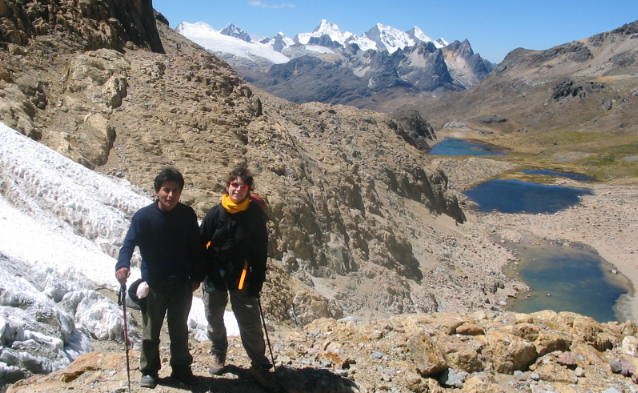 Mountain scenery high in the Andes of Peru