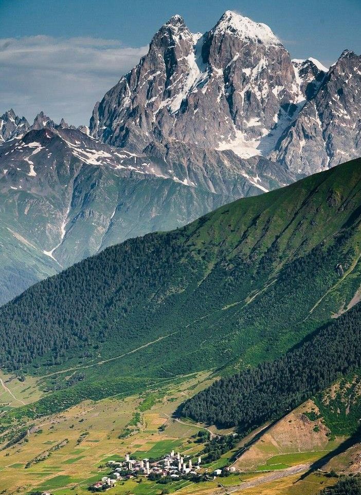 Mount Ushba in the Caucasus