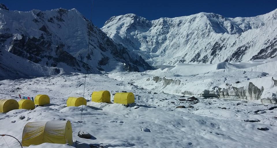 Pik Pobedy ( Jenish Chokusu, Victory Peak ) in Kyrgyzstan, Central Asia