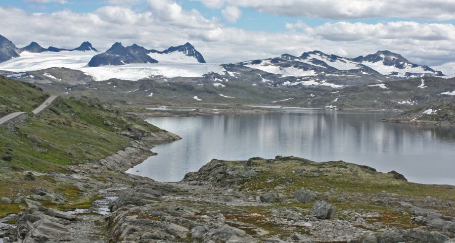 Sognefjell Road on the approach to Lom in the Jotunheim region of Norway