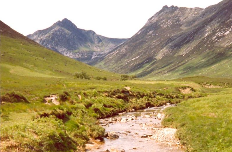 Cir Mhor in the Arran Hills from Glen Rosa