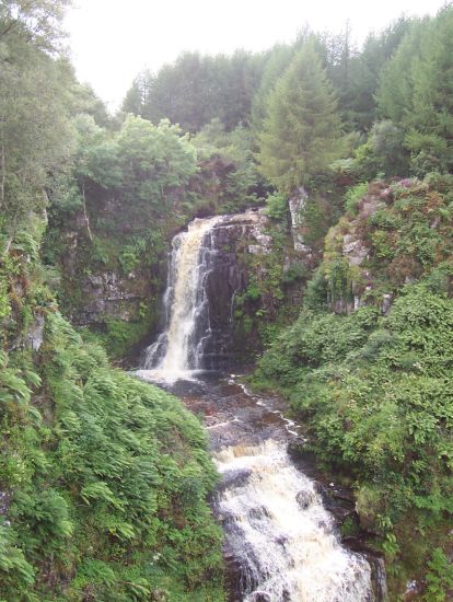 Glenashdale Waterfall on the Island of Arran in Scotland