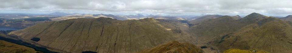 Binnein an Fhidhleir and Beinn Ime from Beinn an Lochain