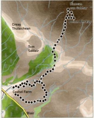 Route Description and Map of Cashel Forest and Beinn Bhreac