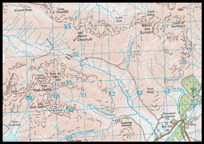 Map for Beinn Eunaich