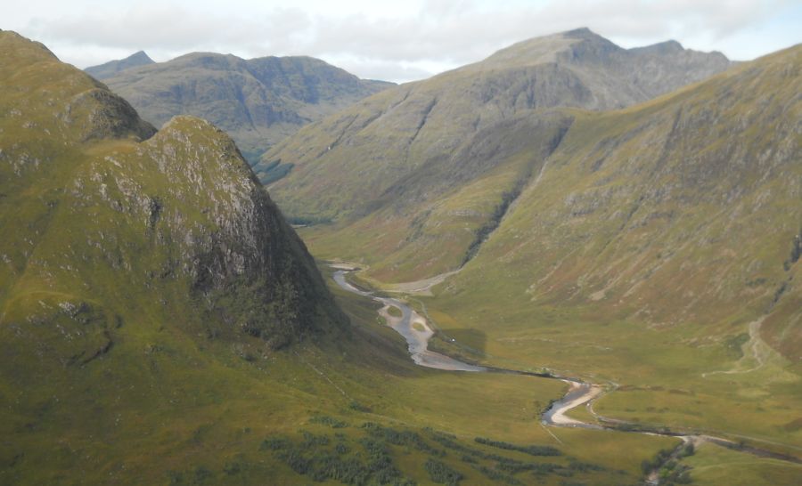 Sgor na h-Ulaidh and Beinn Maol Chaluim above Glen Etive